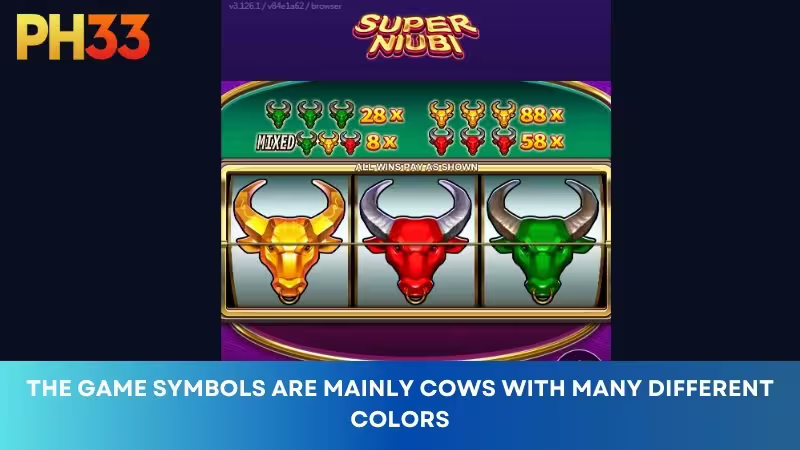 The game icons are mainly cows with many different colors